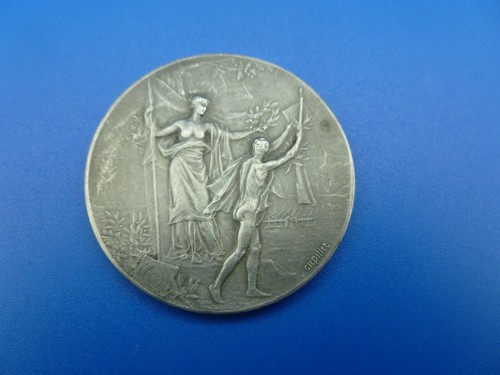 Medaille bronze argentee - en,