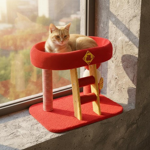 Petit arbre chat avec - petit,