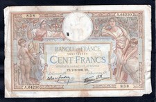 Un billet de 100 Francs Luc Olivier Merson 2.2.1939 Etat B Numéro radar 838