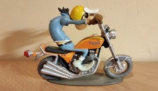 Figurine moto en résine Joe Bar Team TRIUMPH X 75 Hurricane 1973