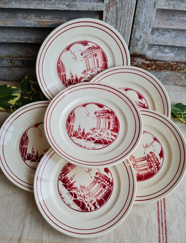 Anciennes assiettes plates - 6,