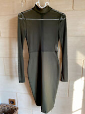 Superbe Robe De Soiree Missguided 34 XS S Haut Transparent Jupe Crayon Kaki