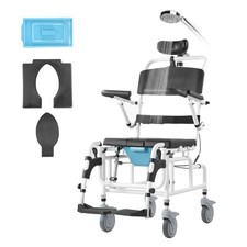 VEVOR Fauteuil roulant de douche alliage d'aluminium 440mm pour adulte handicapé