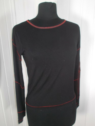 Tee shirt top noir viscose - tee,