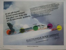 5/1989 PUB ESD ELECTRONIQUE SERGE DASSAULT MIRAGE 2000 ELECTRONICS ECM SEEKER AD
