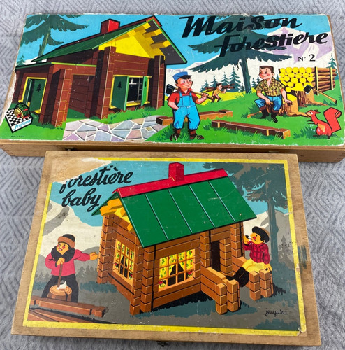 Lot jeux construction bois - lot,
