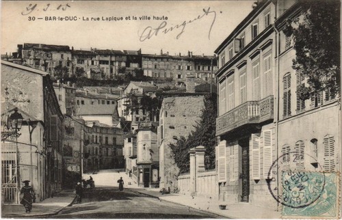 Cpa bar duc rue lapique - rue, et