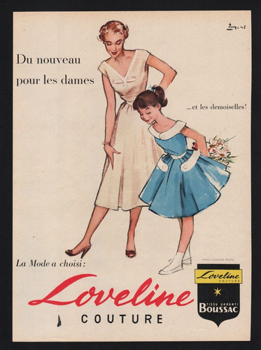 Publicite 1954 tissu mode - 1954,