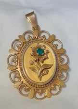 RARE BIJOU ANCIEN  MEDAILLON RELIQUAIRE OR 18 CARATS