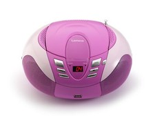 SCD-37 Radio AM/FM Portable avec Lecteur CD/mp3/wma Port USB Rose