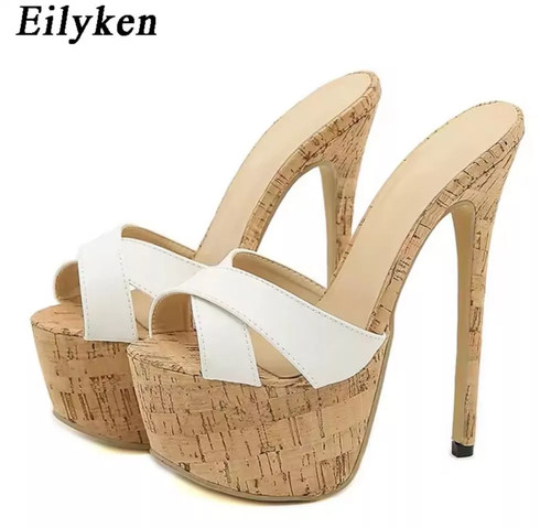 Sandales blanches avec plateau - sandales,