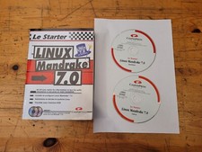 Livre Manuel Le Starter Mandrake LINUX 7.0 Distribution 2 CD LINUX OS pour PC