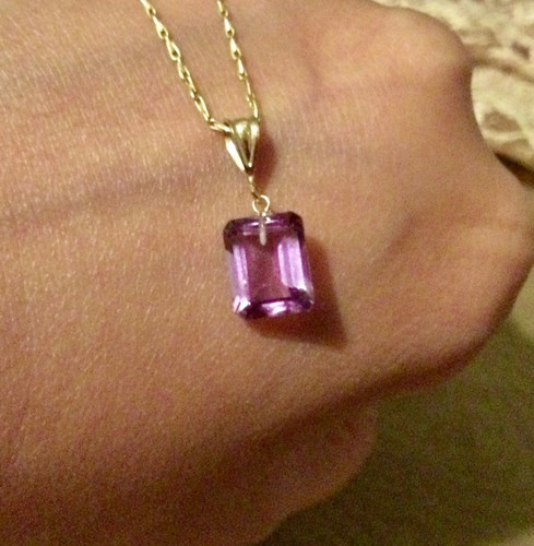 Pendentif améthyste bélière - pendentif, améthyste-bélière