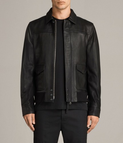 Veste cuir noir - noir, pour