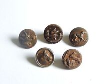 5 boutons de vénerie /