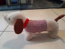 DOUDOU PELUCHE CHIEN CARREAUX ROUGES JACADI
