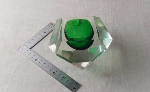 Ancien cendrier verre - ancien, cendrier,