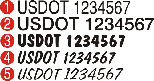 Lot numéros usdot - de,