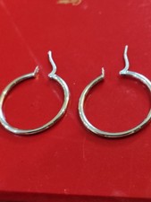 Créoles or blanc 18 carats