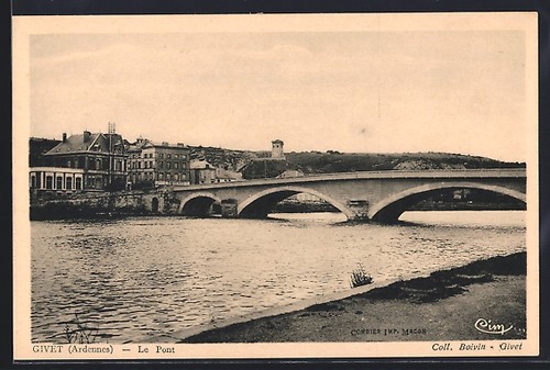 Cpa givet ardennes pont - cpa,