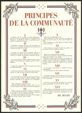 Affiche originale "Principes