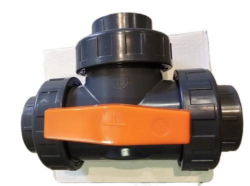 Vanne trois voies pvc u - voies,