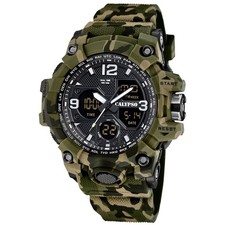 CALYPSO Montre Homme AnaDigi Camouflage Vert K5855/3