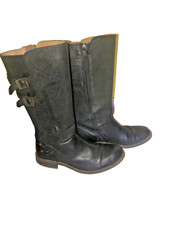 jolies bottes zippées cuir et daim noir KICKERS pointure 36 EXCELLENT ETAT