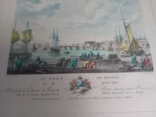 Rare gravure aquarellée fin - gravure,