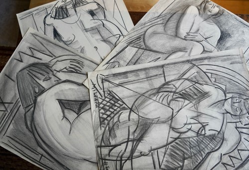 Lot dessins originaux - lot, nus