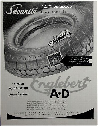 Publicite englebert pneu - publicite,