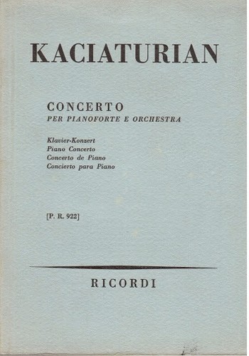 Kaciaturian concert pour - kaciaturian, :