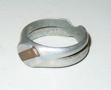 ARTISANAT DE TRANCHEES - BAGUE DE POILU 14 / 18 AVEC INCRUSTATION CUIVRE - WWI