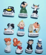 Série complète de 10 fèves bande dessiné Gaston Lagaffe 2017