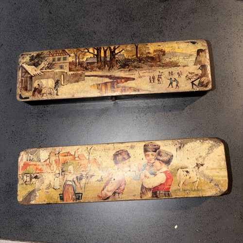 Deux ancien plumier carton - plumier,