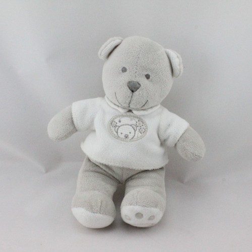 Doudou ours blanc - , gris
