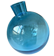 Vase Boule Verre Bleu style