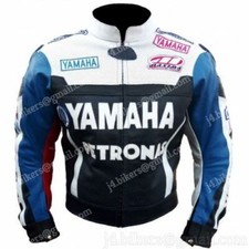 YAMAHA Courses Moto Cuir Veste Biker Cuir Veste Hommes Vetement en Cuir Motorike