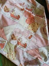 Coupon Tissu, Petit Drap Vintage Sarah Kay 135cmX170cm. Rhône Poulenc Textiles. 