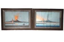 Paire gouaches napolitaines