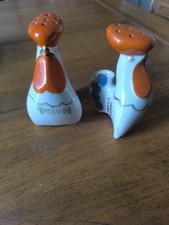 Salerons Zoomorphe Porcelaine Russe Coq sel et poivre URSS USSR Polonsky? N°2