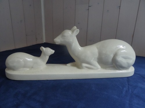 Couple biche faon - couple, sur