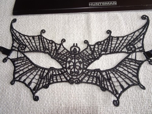 Masque loup noir en - loup, dentelle