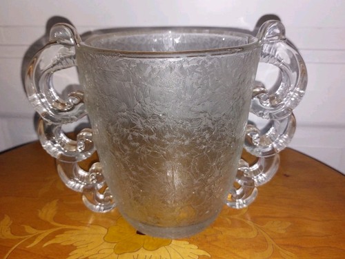 Vase verre givré à - vase,