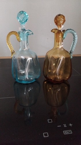 Paire carafes cristal - en,