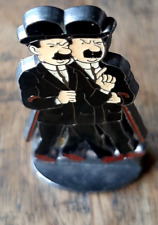Hergé - Figurine émaillée sur socle - Dupont et Dupond