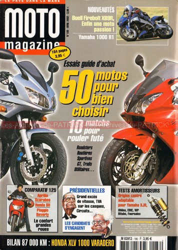 Moto magazine 186 honda - moto,