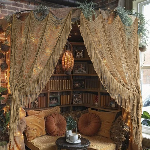 Macrame curtain boho - macrame,