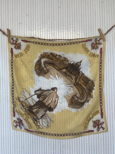 Foulard carré soie vintage - de,