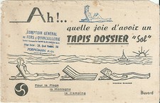 Buvard publicité TAPIS